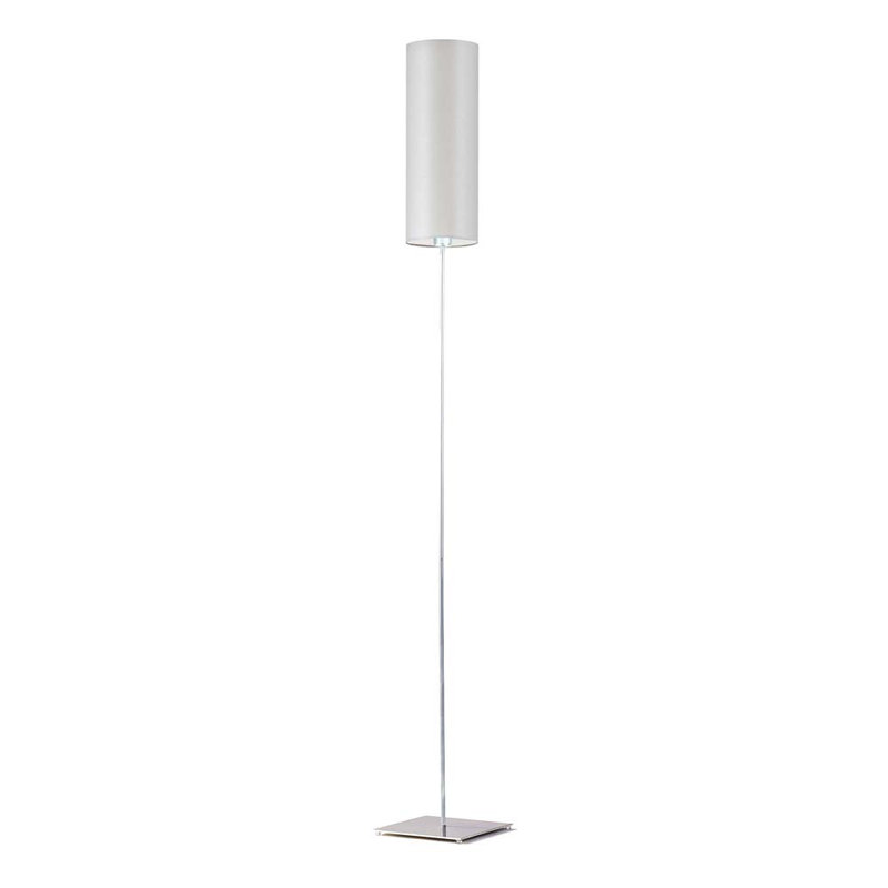 Florencja 165cm Traditional Floor Lamp, Light Grey, Chrome