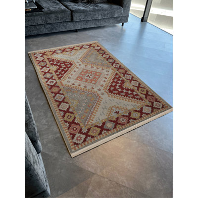Tapis décoratif rétro à motif bourgogne