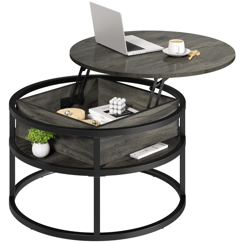 Granli Coffee Table, Black, Dark Gray