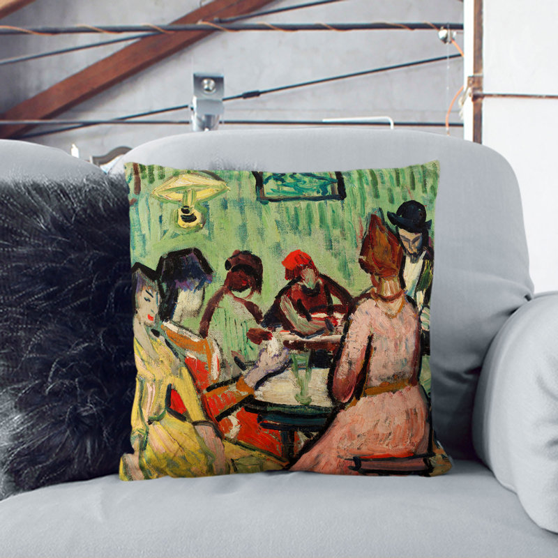 The Brothel Square Throw Cushion, 55cm H x 55cm W x 20cm D, Black