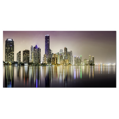 " Miami Downtown Night Panorama "
