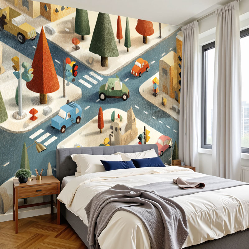 Adhésif mural amovible auto-adhésif et amovible, L 99,6 po x l 144 po