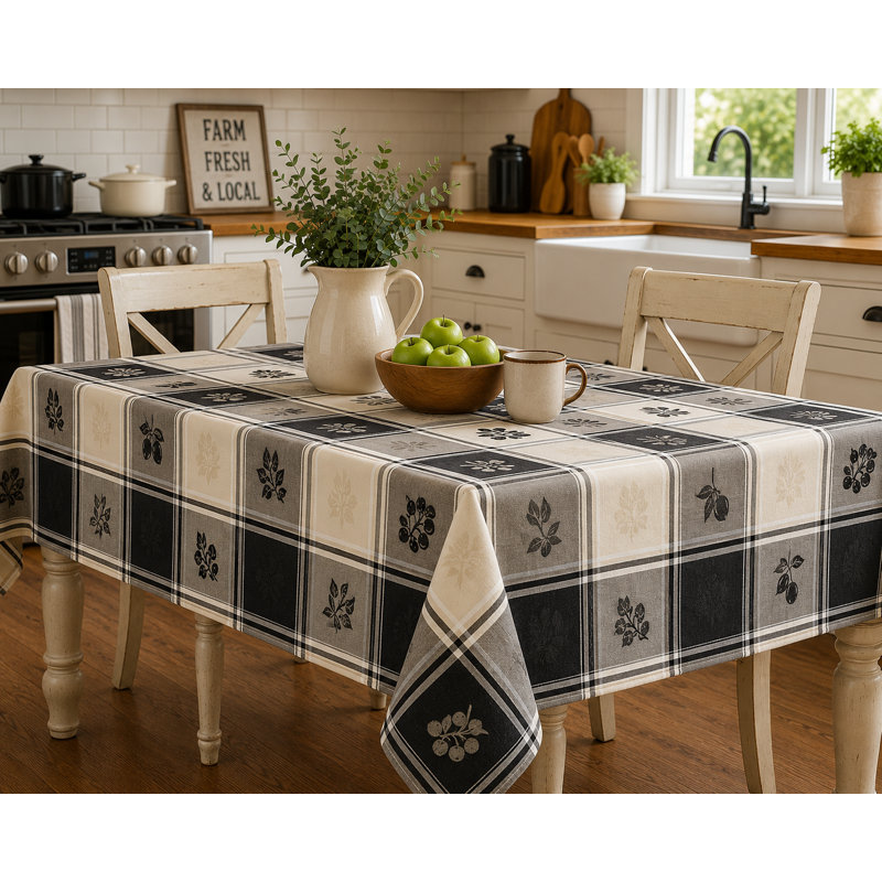 60"x86" Oval Cherries And Pears Pattern Tablecloth, 60"x86" Oval