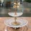 Crystal Tiered Tray With Bronze Ormolu Palm Tree
