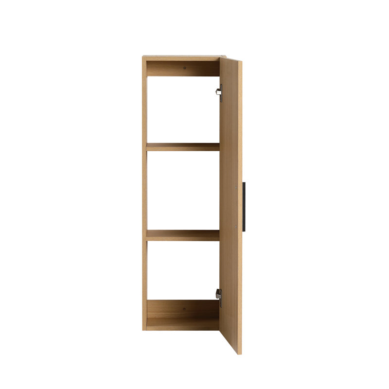 Armoire murale de salle de bain 12 "avec porte et tablette à fermeture douce