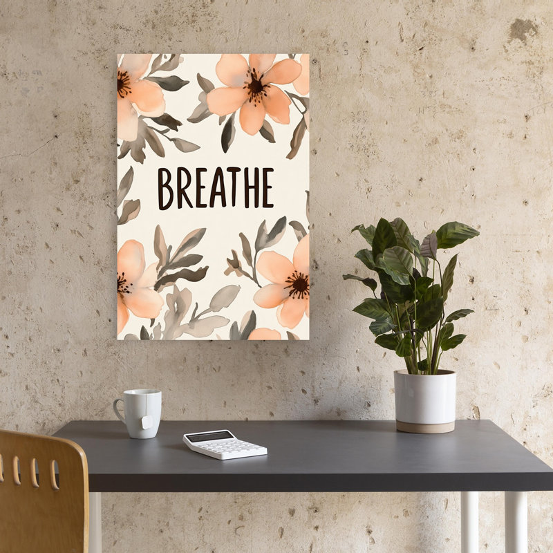 Floral Serenity Minimalist Peaceful Serene Nature Flower Wall Art Print, 45.72cm H x 30.48cm W