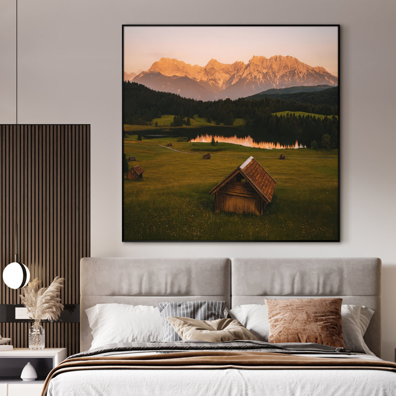 Très grande reproduction d'art sur toile - Paysage naturel, paysage moderne, œuvre d'art, décor pour le salon ou la chambre à coucher - «Assemblage requis du cadre (cadre non fini)»