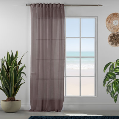 Linen Sheer Single Curtain Panel