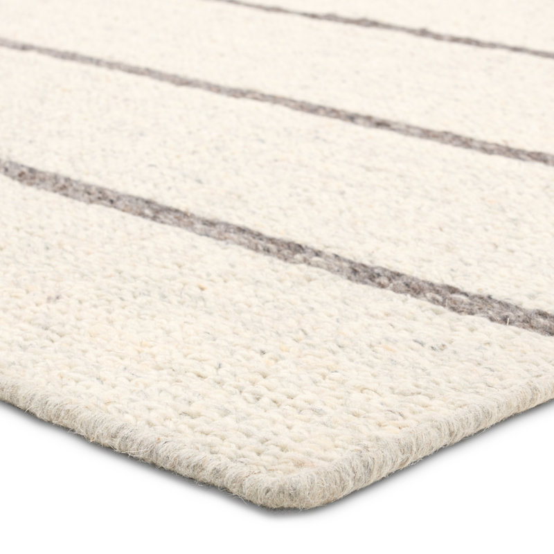 Tapis crème / gris foncé Vibe By Latitude Run® Almeda, Rectangle 10 pi x 14 pi