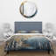 Ensemble de housse de couette Minimalisme bleu et doré-107147341