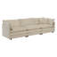 Canapé modulaire en U en chenille beige convertible 5, doux et relaxant pour le salon