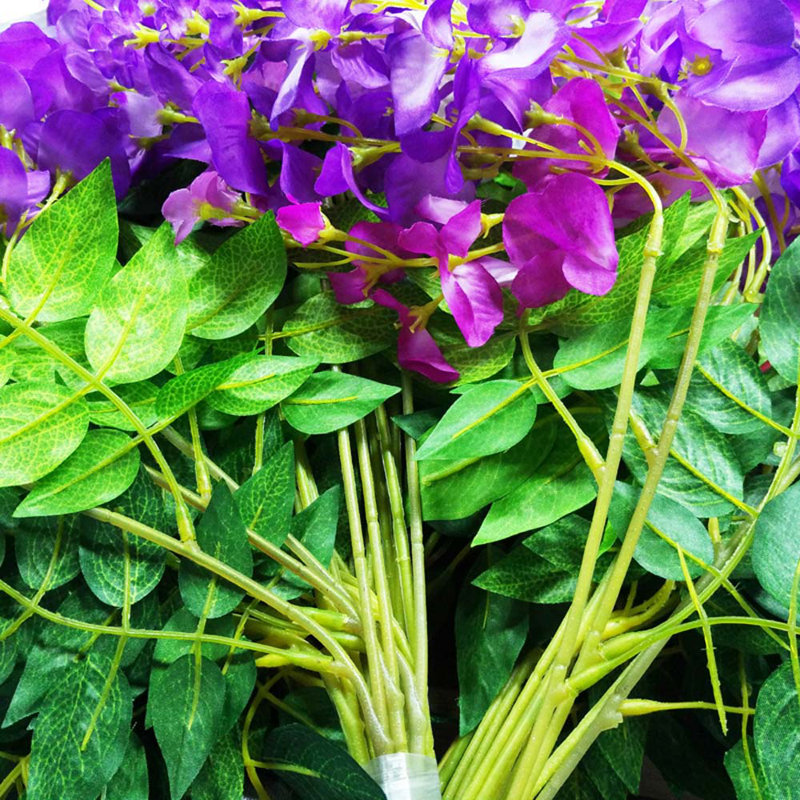 Faux Wisteria Swag, Dark Purple