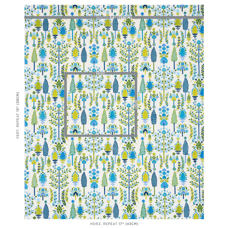 Tissu de broderie Desna, Bleu