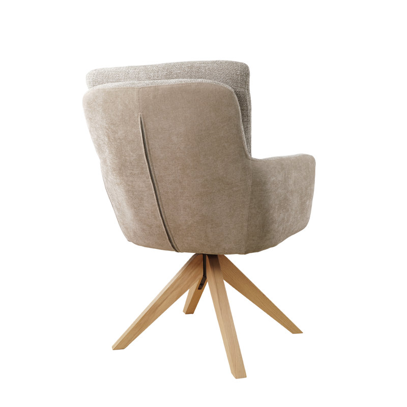 Chaise de bureau Bernab, Lin brun