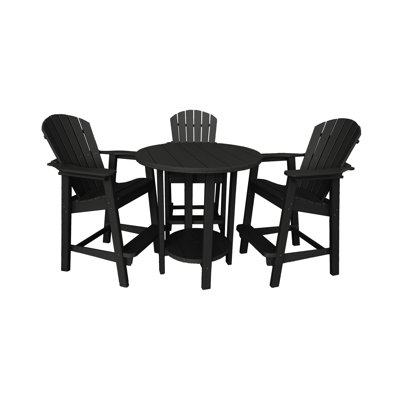 Ensemble de table et chaises de bar Glodine - Mobilier d'extérieur en poly