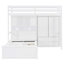 Lit superposé simple avec garde-robe, 6 tiroirs, rangement à levage hydraulique-990122893