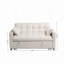 Velvet Sleeper Sofa Pull-Out Bed with Adjustable Backrest and Pillows-971695147