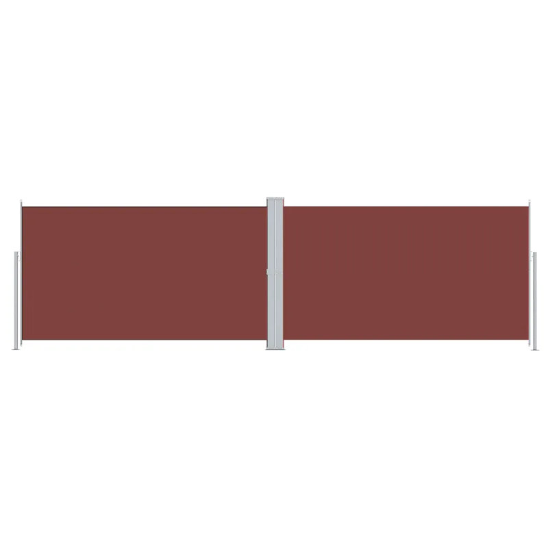 Dakota Fields 600cm W Plastic Cover Motorised Retractable Side Awning, Brown