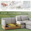 Canapé modulaire rembourré, canapé Cloud, canapé modulaire modulaire, canapé confort moderne rembourré de duvet avec housse romvable pour salon, siège profond-114490760-114299821