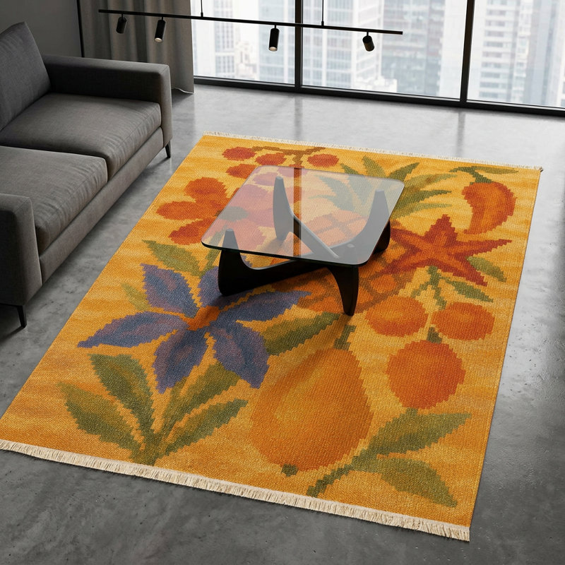 Tapis safran 5 pi x 8 pi