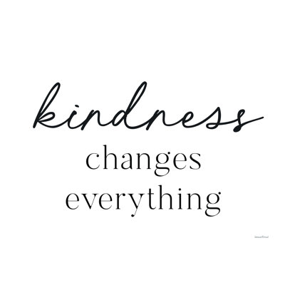 «Kindness change devoir» par lettrage et doublure - impression sur toile tendue