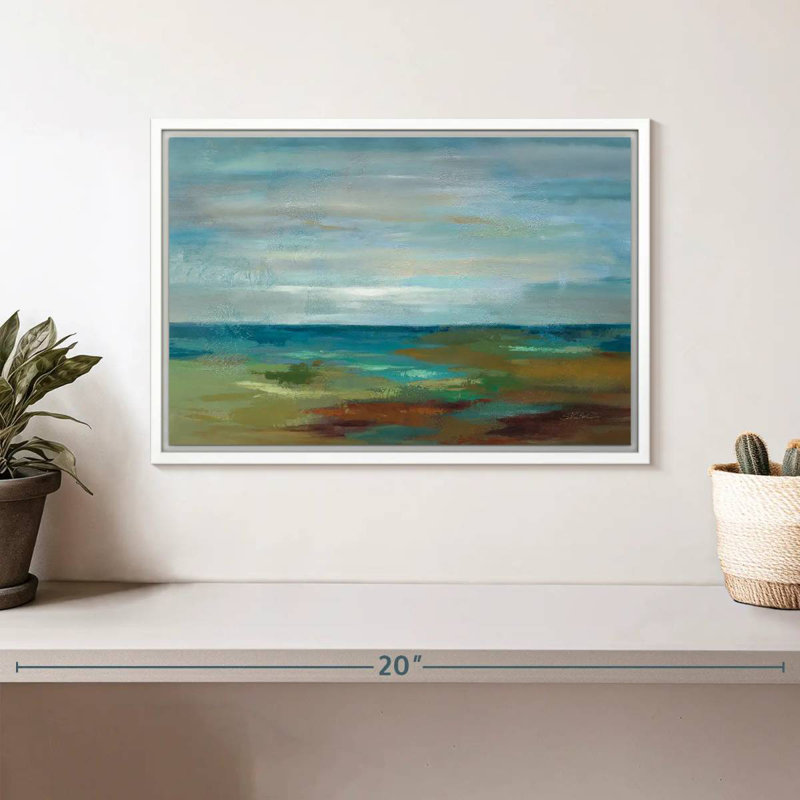 Wispy Clouds, Cadre flottant blanc, 13 po x 9 po