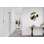 Horloge murale en verre trempé noir et or noir, horloge Art abstrait, décoration murale élégante, horloge moderne, cadeau de pendaison de crémaillère, décoration de salon