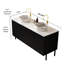 Meuble-lavabo autoportant avec éviers, armoire de rangement de salle de bain avec quatre portes-1098312419