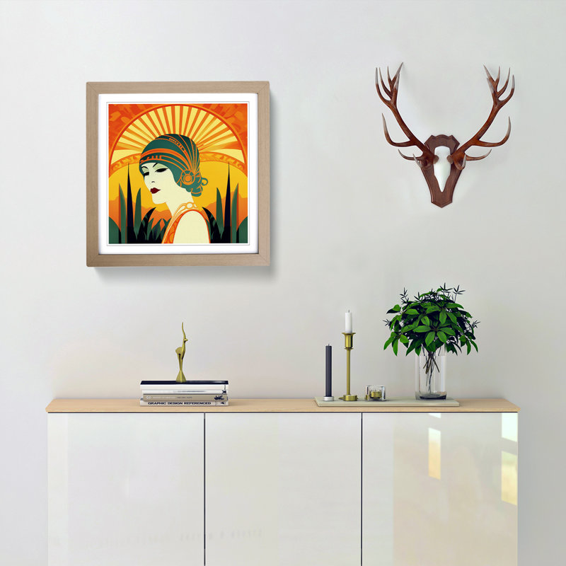 Single Picture Frame Print on Wood, Oak