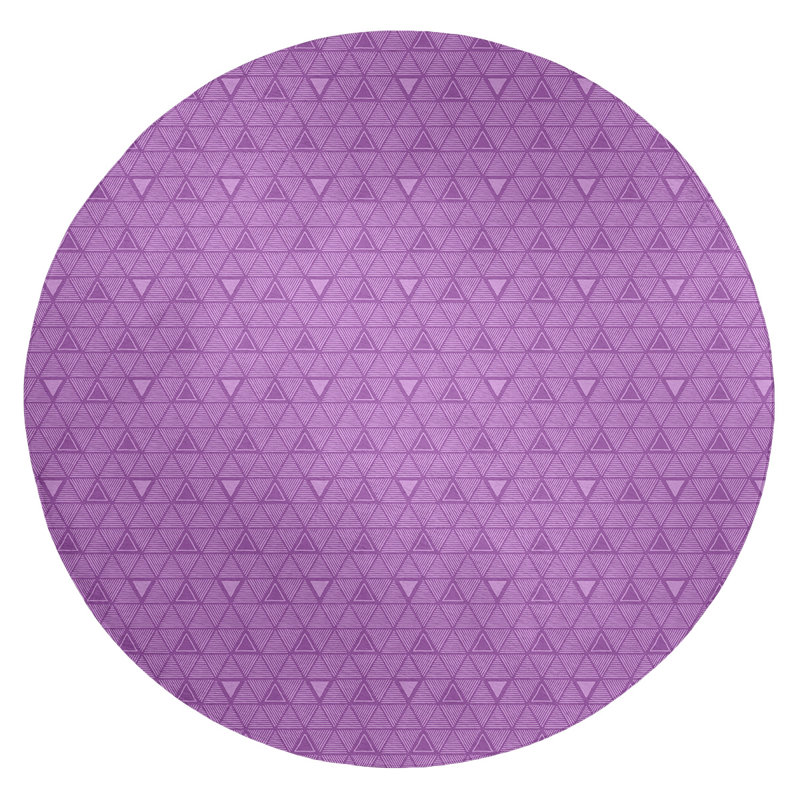 Chenille Geometric Indoor Rug, Round 5'