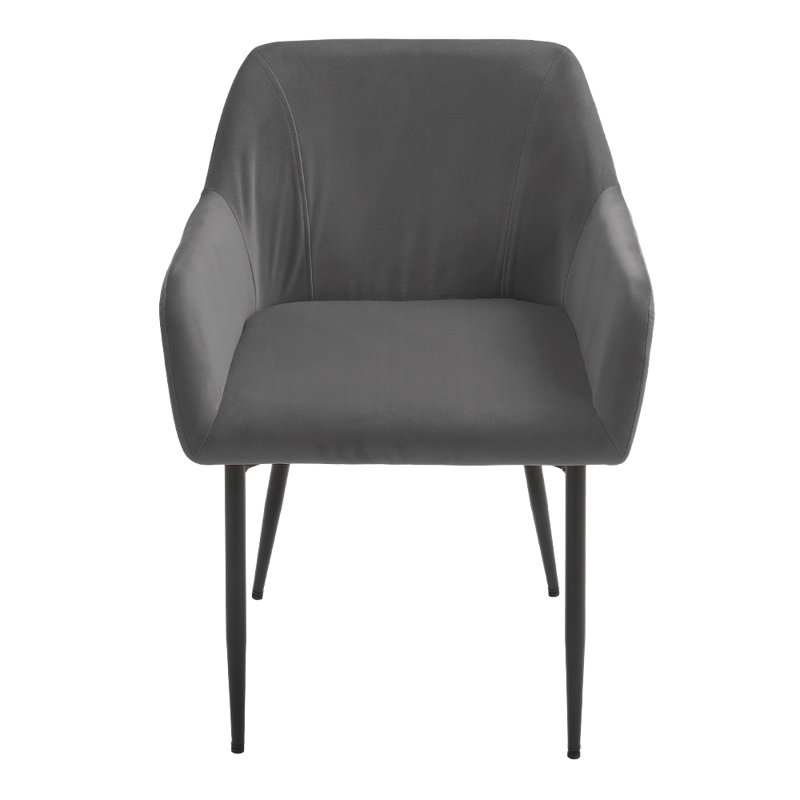 35cm H Upholstered Low Back Armchair, Grey