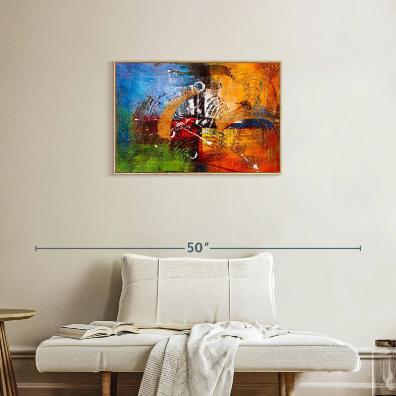 Tannen coloré, Cadre flottant en bois naturel, 31 po x 21 po