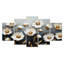 «White Gold Cornflowers Meadow Charm I», ensemble de reproductions d'art mural
