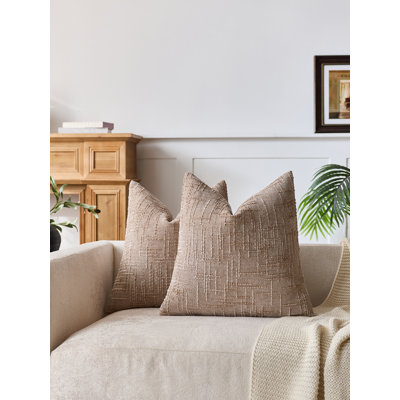 Textured Chenille Throw Pillow Covers