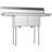 52'' L x 22'' W Silver Freestanding Service Sink