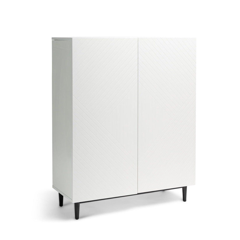 Addae 8 Pair Shoe Storage Cabinet, White