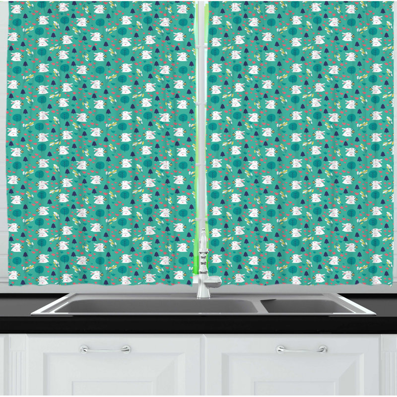 Ruffled Kitchen Curtain