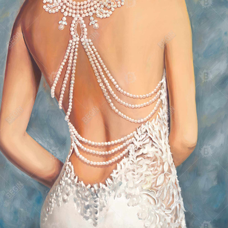 " Wedding Dress ", 24" H x 24" W