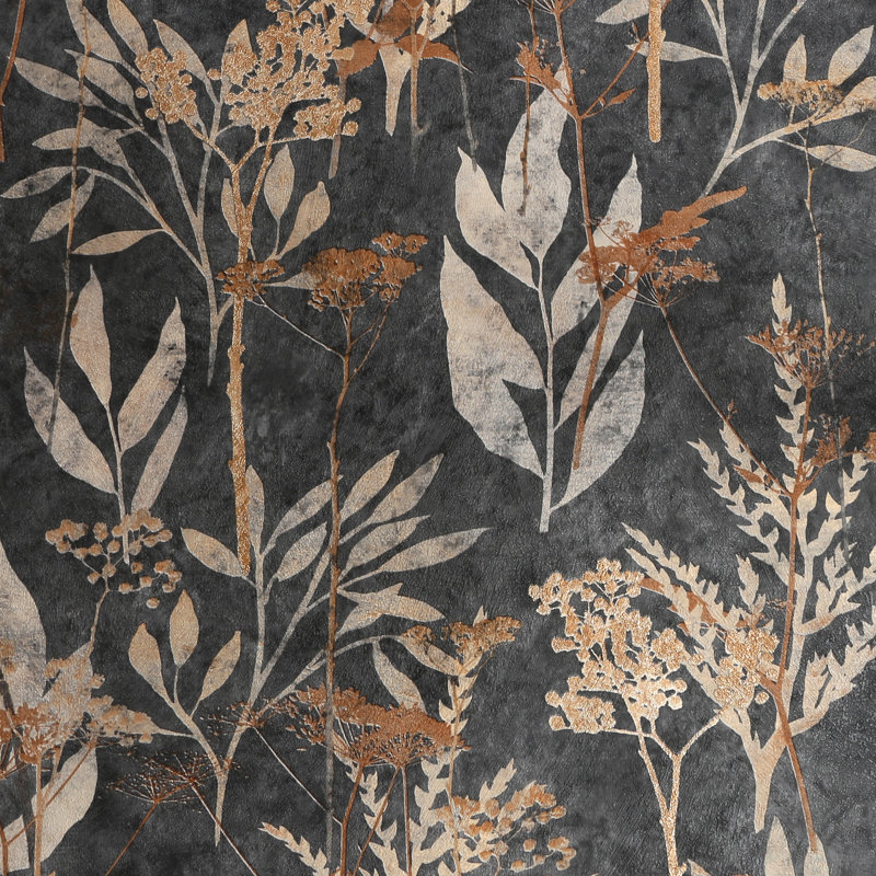 Solstice Black Gold Wallpaper, Black