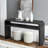 59.4'' 2-Tier Solid Wood Veneer Console Table with Waterfall Edge