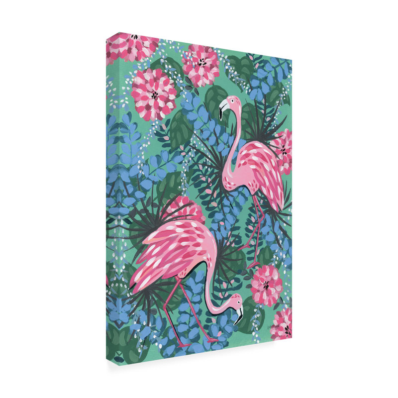  Art mural sur toile, flamants roses maximaux d'Yvette St. Amant, H 47 po x l 30 po