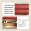Banc 39,37 po en cuir véritable rouge et crème avec lumière intégrée-957342930