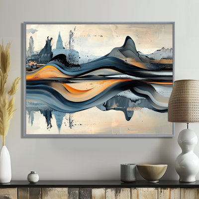 Georgena, horizon flou de paysage géométrique I - formes abstraites modernes, art mural
