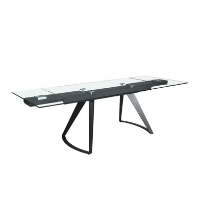 Extendable Glass Top Dining Table