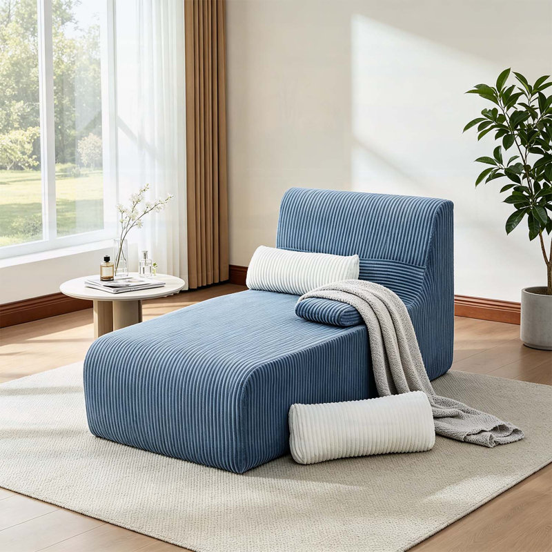 Chaise longue moderne avec conception modulaire personnalisable et support ergonomique, Blue