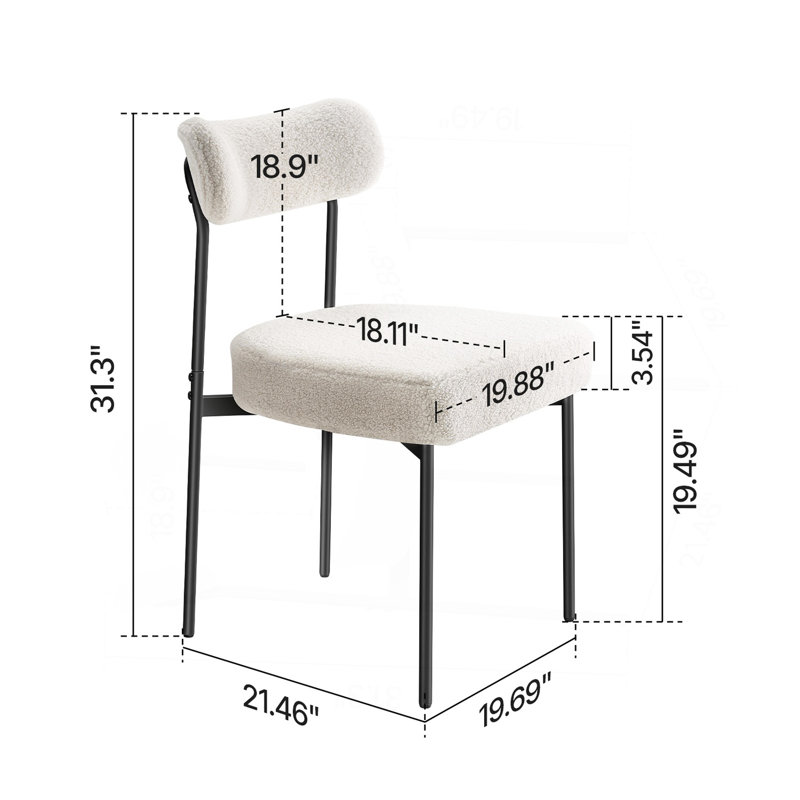 Ensemble de 4 chaises de salle à manger Boucle, 1