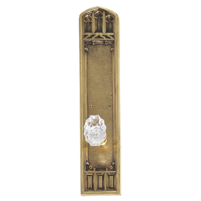 Renaissance Knob with Arch Rosette, Highlighted Brass
