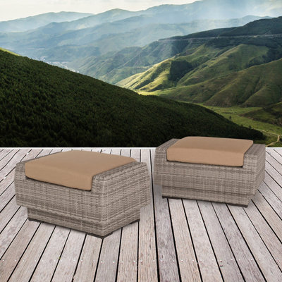 Fionnula Ottoman With Sunbrella Cushion Covers