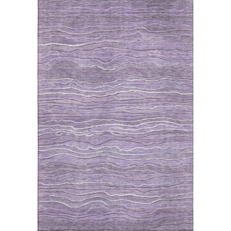 Premium Machine Washable Varroville AMF1704 Stripes Rug, Rectangle 10' x 14'