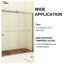 Porte de douche coulissante simple 60 po x 74 po-94286303
